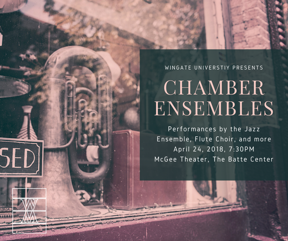 Wingate_Music's tweet photo. At 7:30 tonight, we will have performances by our chamber ensembles. Groups such as Jazz Ensemble, Brass Quintet, and others will be performing the music they have been working on. Join us for a great night of diverse music! #WingateMusic https://t.co/Rsx8HjX074
