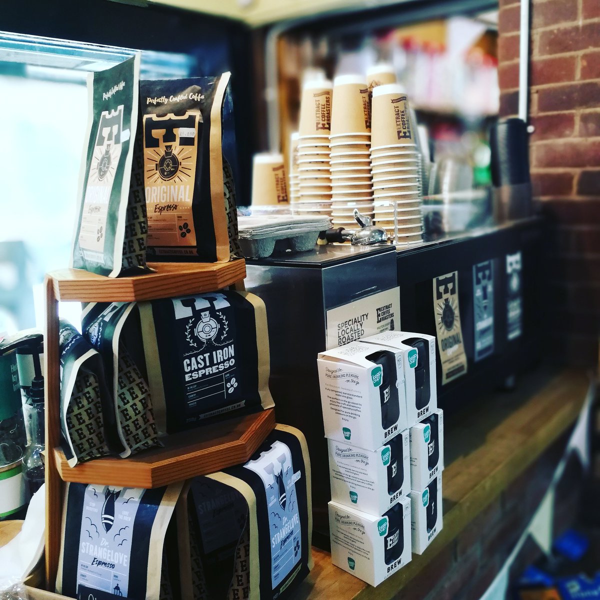 ExtractingJ's tweet photo. Brockley stores retail, forever on point! #extractcoffee #sanremo #goodlooking #coffee #coffeegoals https://t.co/EePJc5akgN