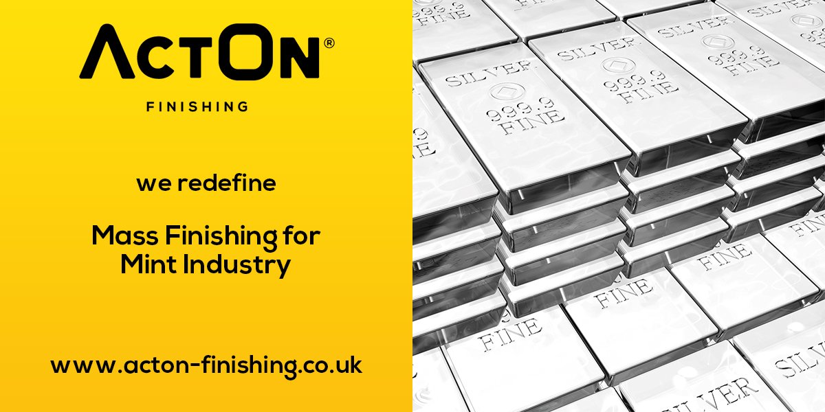It only takes 10 minutes to #polish a silver bar using @ActOnFinishing #massfinishing technology. Find out more from our industry brochure bit.ly/2ryQPti #ukmfg #tailoredservices #mintindustry