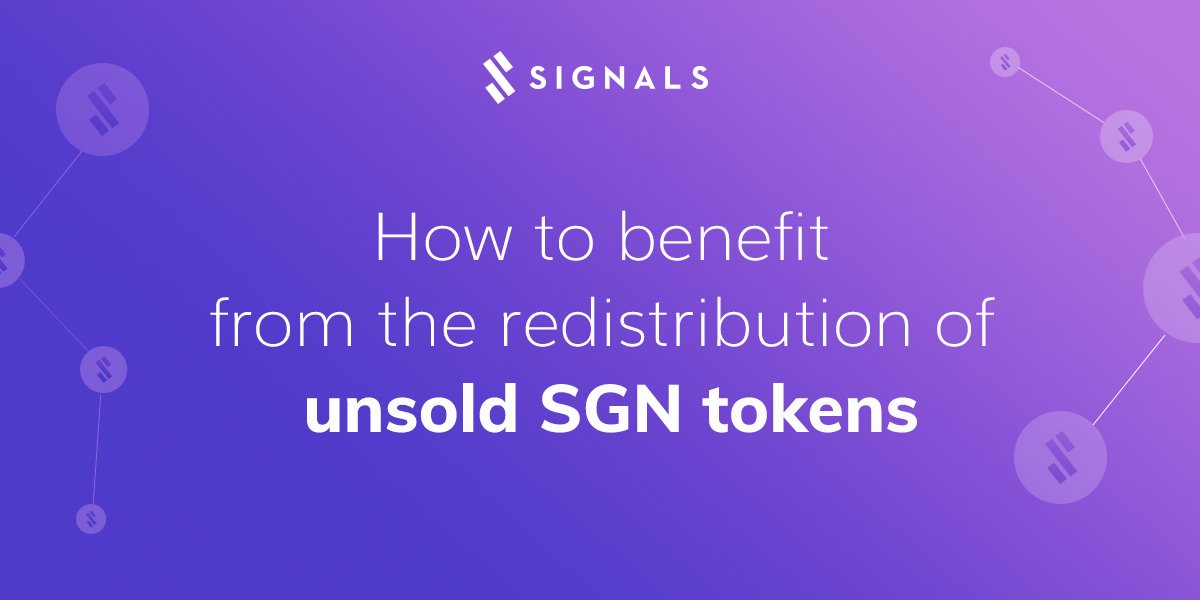 Only 6️⃣ days left before the Signals tokens sale is closed. Don't forget we are redistributing unsold $SGN to all participants. Best chance to accumulate more of them! blog.signals.network/how-to-benefit…