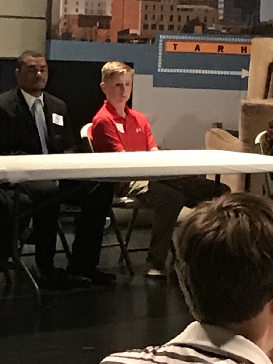 N Reiss of CCMS listens to Ken Smith of WRAL <a href="/CCMSJags/">Cedar Creek Middle</a> <a href="/FCSchoolsNC/">Franklin County Schools</a>
