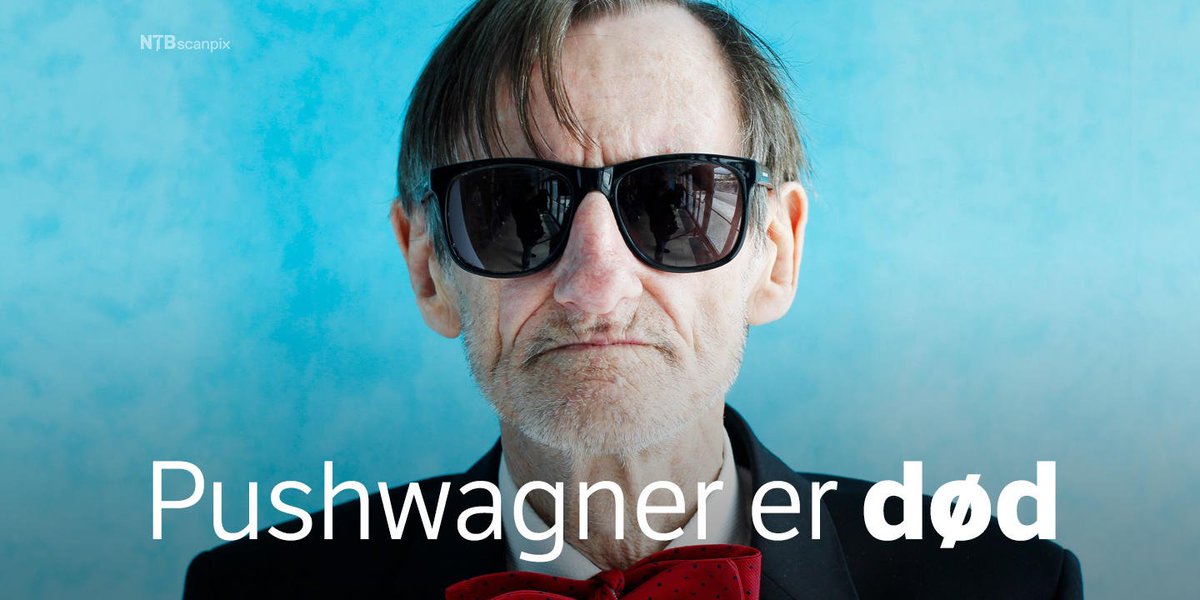 NRKno's tweet image. Terje Brofos med kunstnernavnet Pushwagner, døde natt til tirsdag, 77 år gammel.

nrk.no/kultur/pushwag…