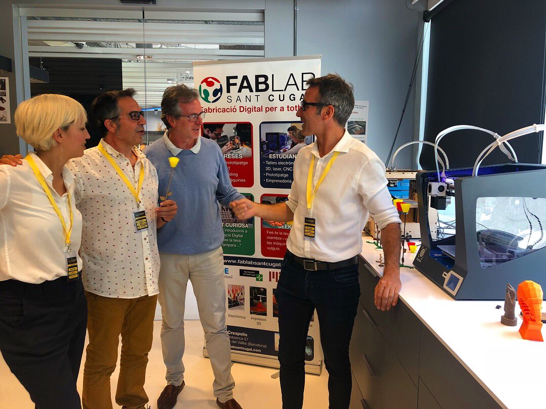 xavierverdaguer's tweet photo. Muy felices de estar esta semana en FabLab Sant Cugat @FabLabStQ @ESADE . Fantásticas instalaciones de prototipado y mejores personas al frente. Feliz reencuentro con Matthieu Laverne. #disruptiveinnovation #designdoing #fablab #prototiping #santcugat #esade @imaginecc #first https://t.co/beOWzmevRK