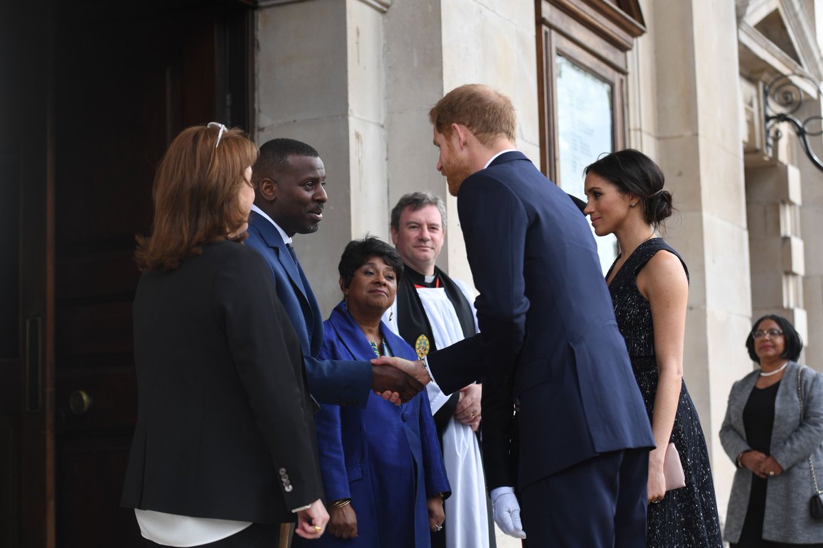 KensingtonRoyal's tweet photo. Yesterday Prince Harry and Ms. Meghan Markle attended a Memorial Service to commemorate the 25th anniversary of the murder of Stephen Lawrence, and to celebrate his life and #StephensLegacy https://t.co/NcQymKdzI7