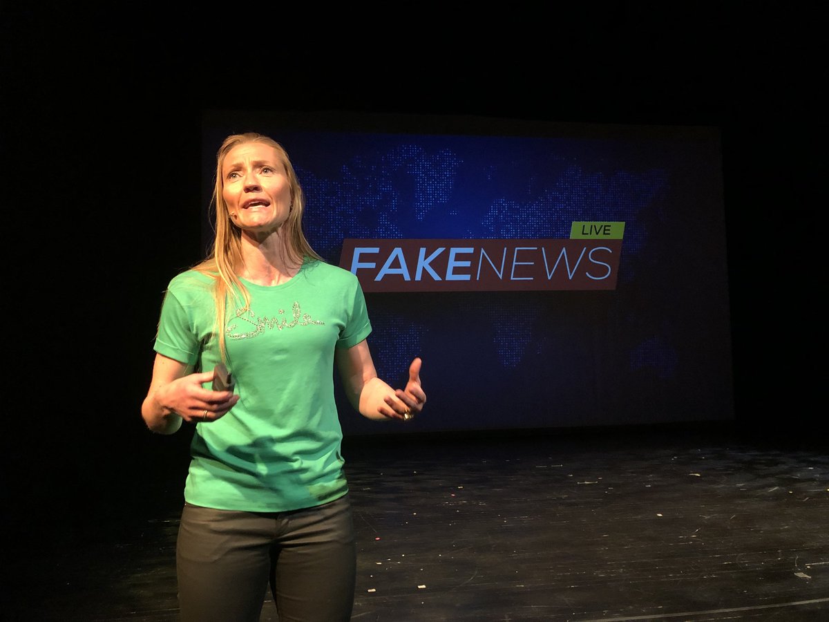 Elin Hauge from #Evry tells us about emerging technologies and how they can be wrongly used in Fake news. #fakenews #WPRF2018