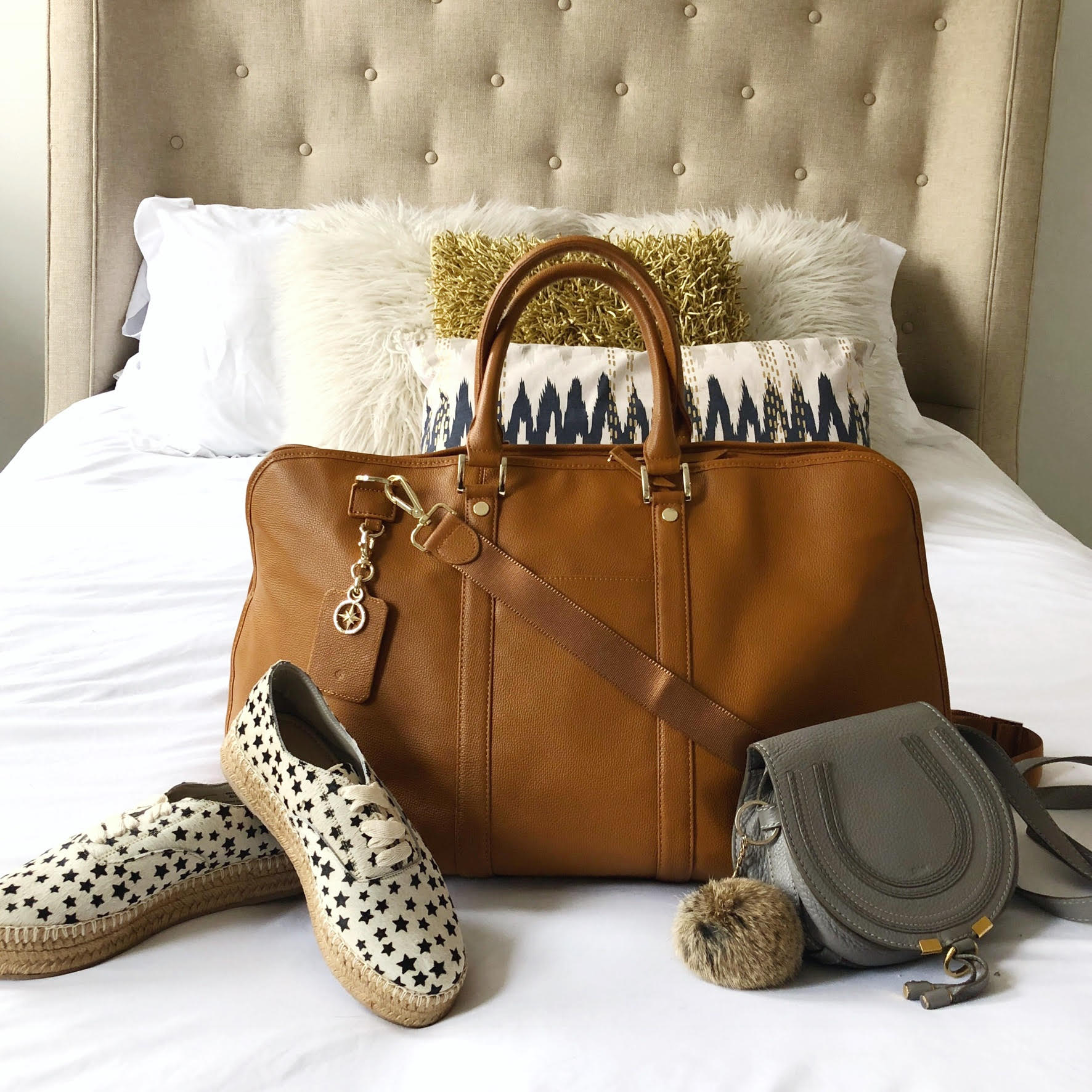 samsonite leather weekender