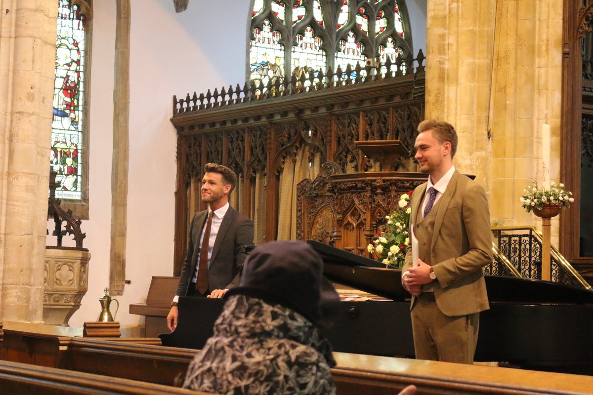 ArtofTonyNero's tweet photo. That was good. Charles Cunliffe and Ben Horden @StJohnsPborough #baratone and #piano, a selection of twentieth century English songs celebrating spring and love. Plus tea and cakes from the team in aid of @greenbackyard #Peterborough @MelJreader @AlunMW https://t.co/HB6ZNesoB9