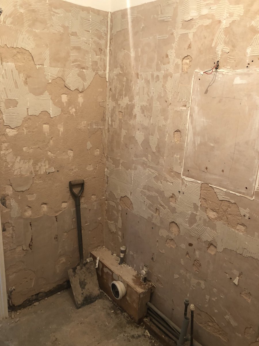 This weeks bathroom all stripped out and ready to reboard and plaster. Watch this space.
