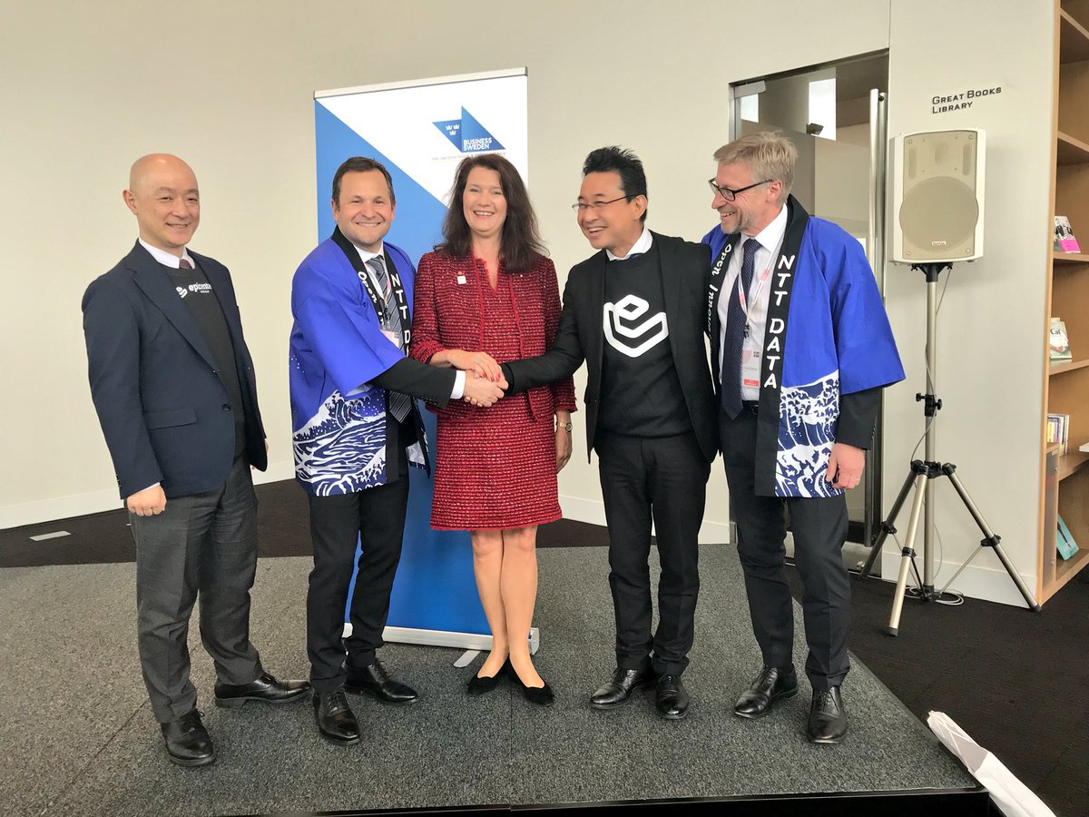 During Japan-Sweden Buisness Summit in Tokyo, Epicenter-Stockholm House of Innovation and <a href="/NTTDATAServices/">NTT DATA</a> signed a strategic partnership agreement regarding future collaboration. I am happy to see closer cooperation of Swedish Japanese startups.