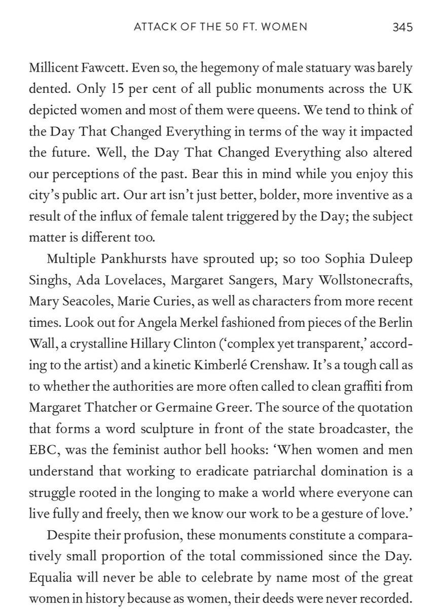 catherine_mayer's tweet photo. The unveiling of #MillicentFawcett literally brought us closer to #Equalia. In #50FtWomen, readers visit the statue during their tour of the gender-equal future https://t.co/2oXg1ShT7m