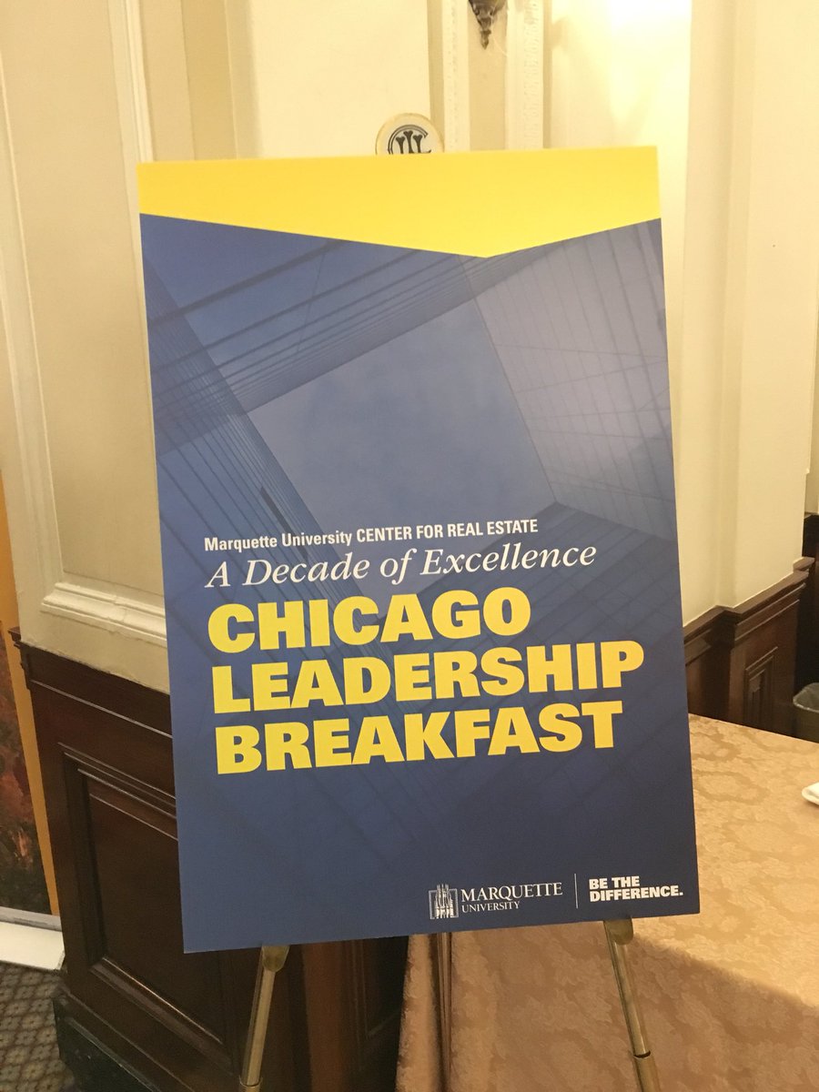 JmeZwierzynski's tweet photo. Packed house at the @MarquetteCRE Chicago Leadership Breakfast featuring Andy Gloor from @sterlingbay! https://t.co/zHtGIJ2SYq