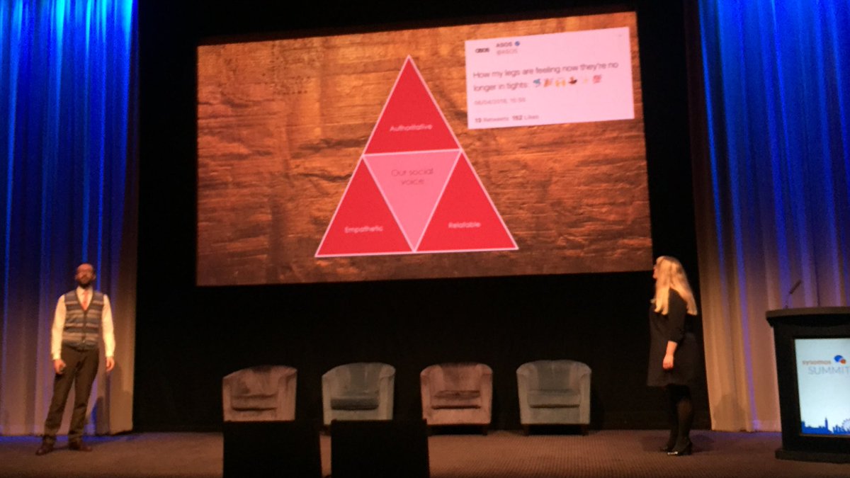 _george_46's tweet photo. Great talk by @ogilvyHWUK, ensure your social voice is Authorative, Empathetic and Relatable and only use a hashtag if it's relevant. #SysomosSummit https://t.co/poRrGq2ch2