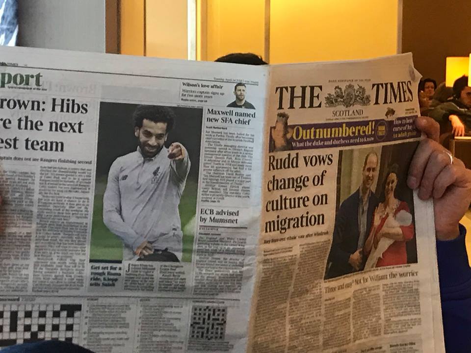 اخبار الملوك تتصدر غلاف اكبر صحف انجلترا.. حد واخد باله 😍
<a href="/mosalah/">Mohamed Salah</a>