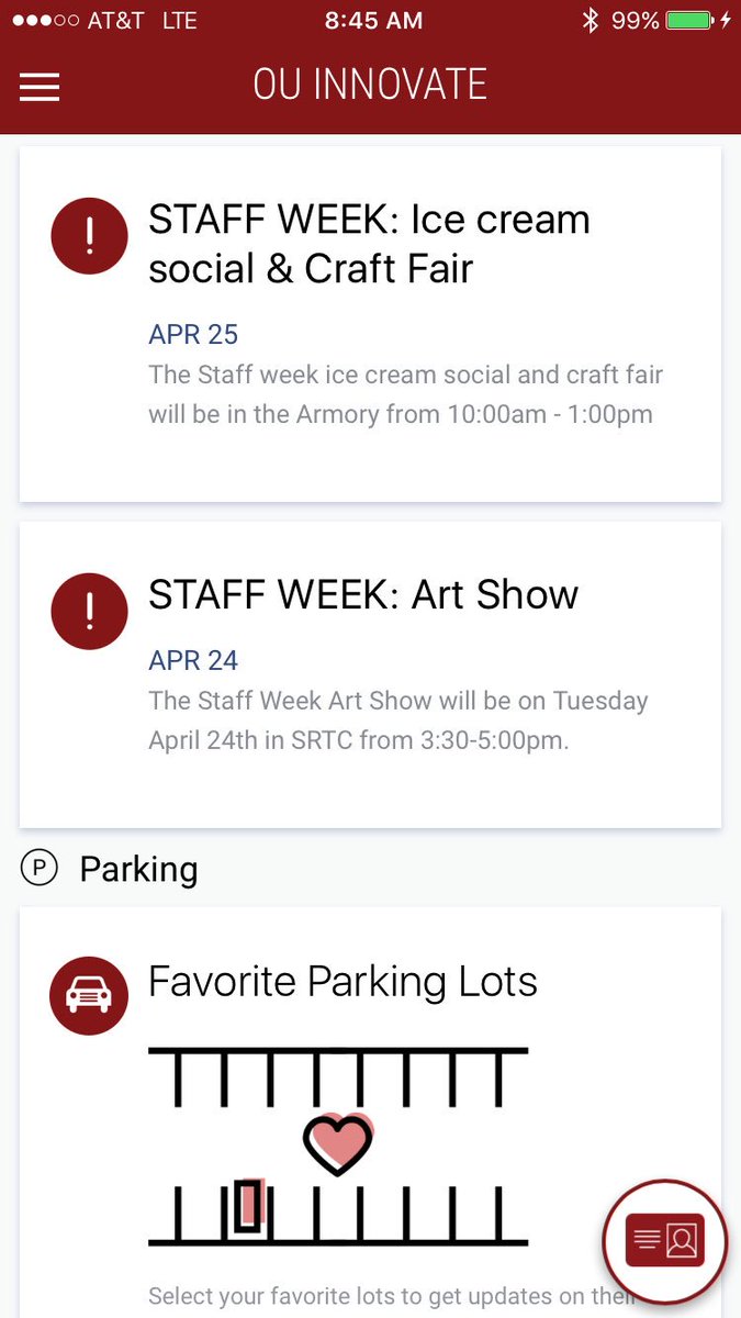 There is a new version of OU Innovate so be sure to update your app and see the latest discounts and events for employees, including Staff Week events. #OUDiscounts