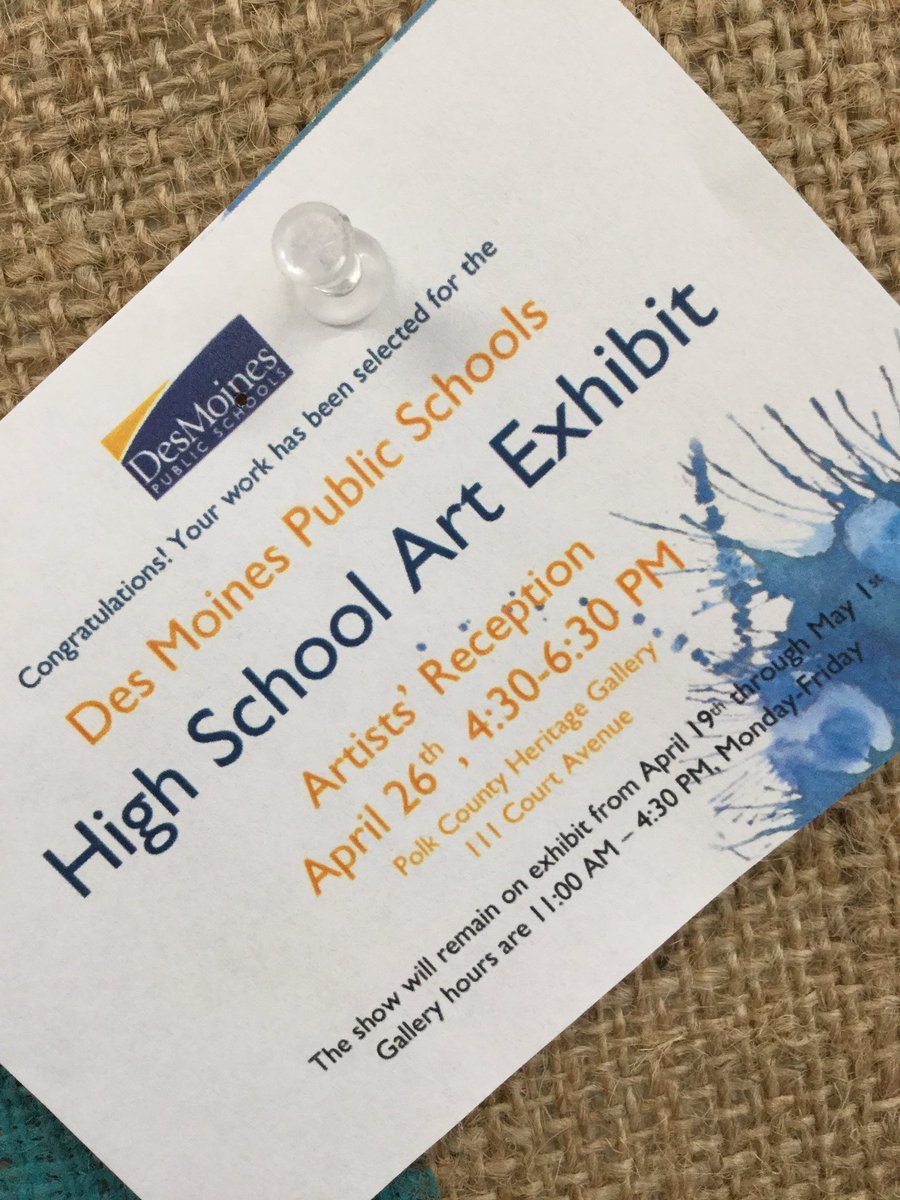 CAsmARTstudio's tweet photo. Join us at the @DMschools high school art show this Thursday! https://t.co/eYuTVZy0Dr