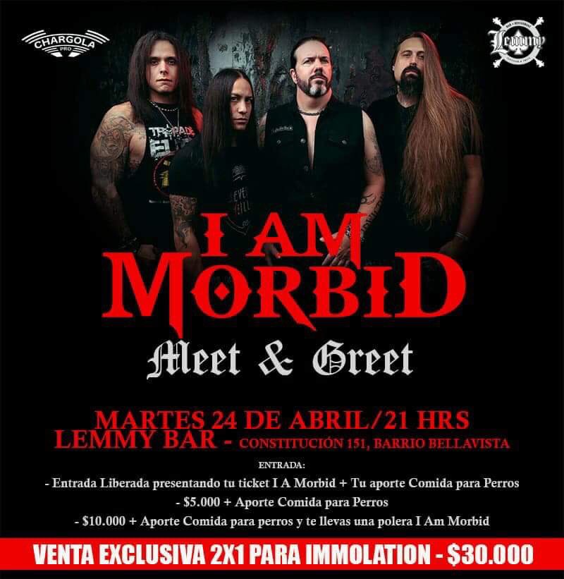 #Santiago TONIGHT! <a href="/IAMMORBIDBand/">I AM MORBID</a> Meet &amp; Greet at <a href="/LemmyBarChile/">Lemmy Bar Restaurant</a> #StayMorbid <a href="/THE_DVincent/">David Vincent</a> <a href="/billhudsongtr/">Bill Hudson</a> <a href="/irablack/">IRA BLACK</a> #TimYeung <a href="/ChargolaPro/">Chargola Pro.</a>