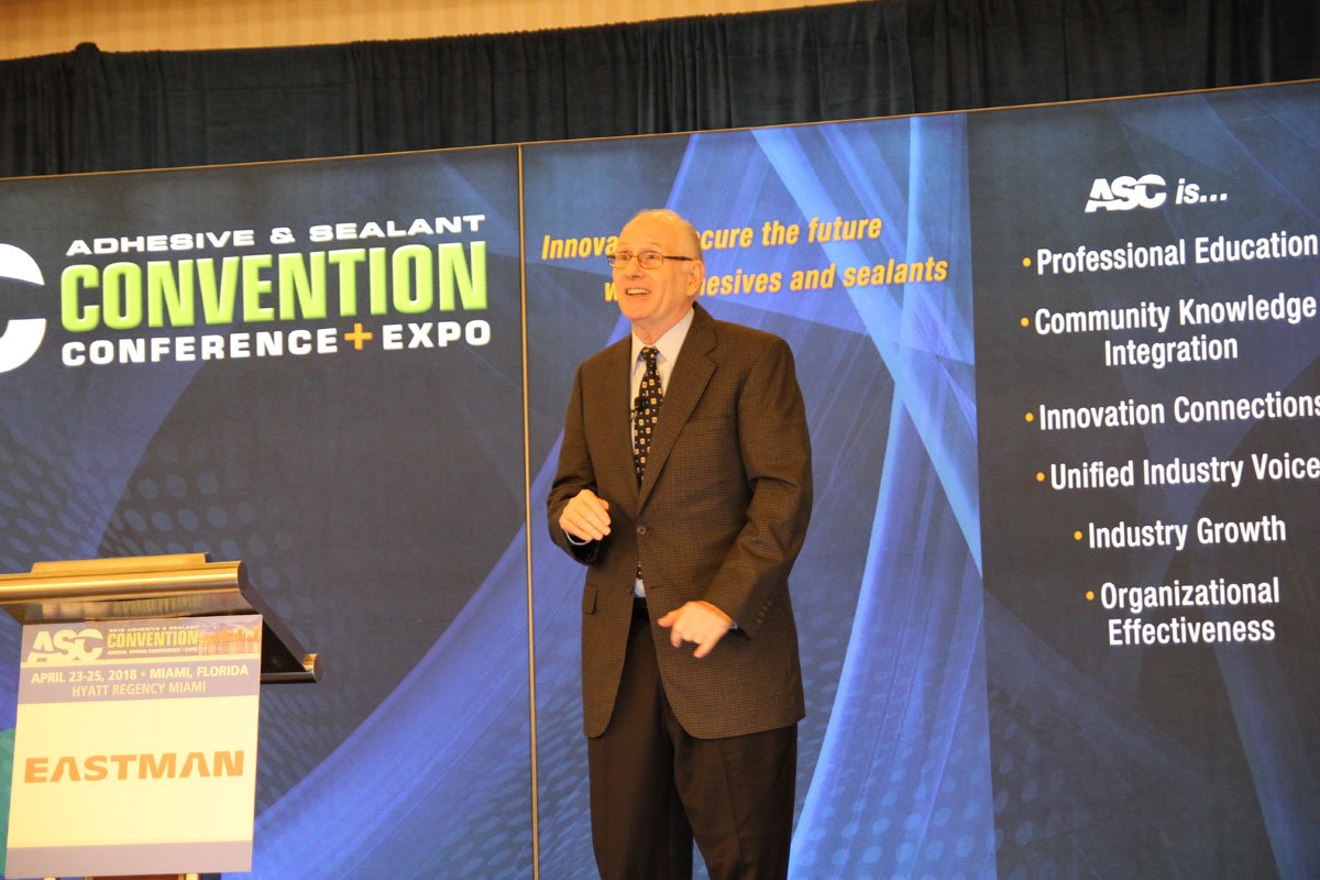ASCouncil's tweet photo. Coach Jim Larranaga, Head Men’s Basketball Coach @MiamiHurricanes @CanesHoops kicking things off with the opening keynote for the #ASC2018Convention: The Art of Retaining, Developing and Recruiting Talent. GREAT talk, thanks Coach L! Sponsored by @EastmanChemCo @William_Edward4 https://t.co/81q7xFscQL
