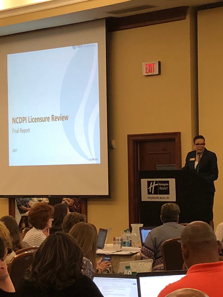 marcieholland's tweet photo. #SpringPANC2018 Dr. Pitre-Martin presents about the state licensure audit. @WCPSS_LATP @recruitwcpss @JBEllisWCPSS_HR https://t.co/yXqplt1Csz