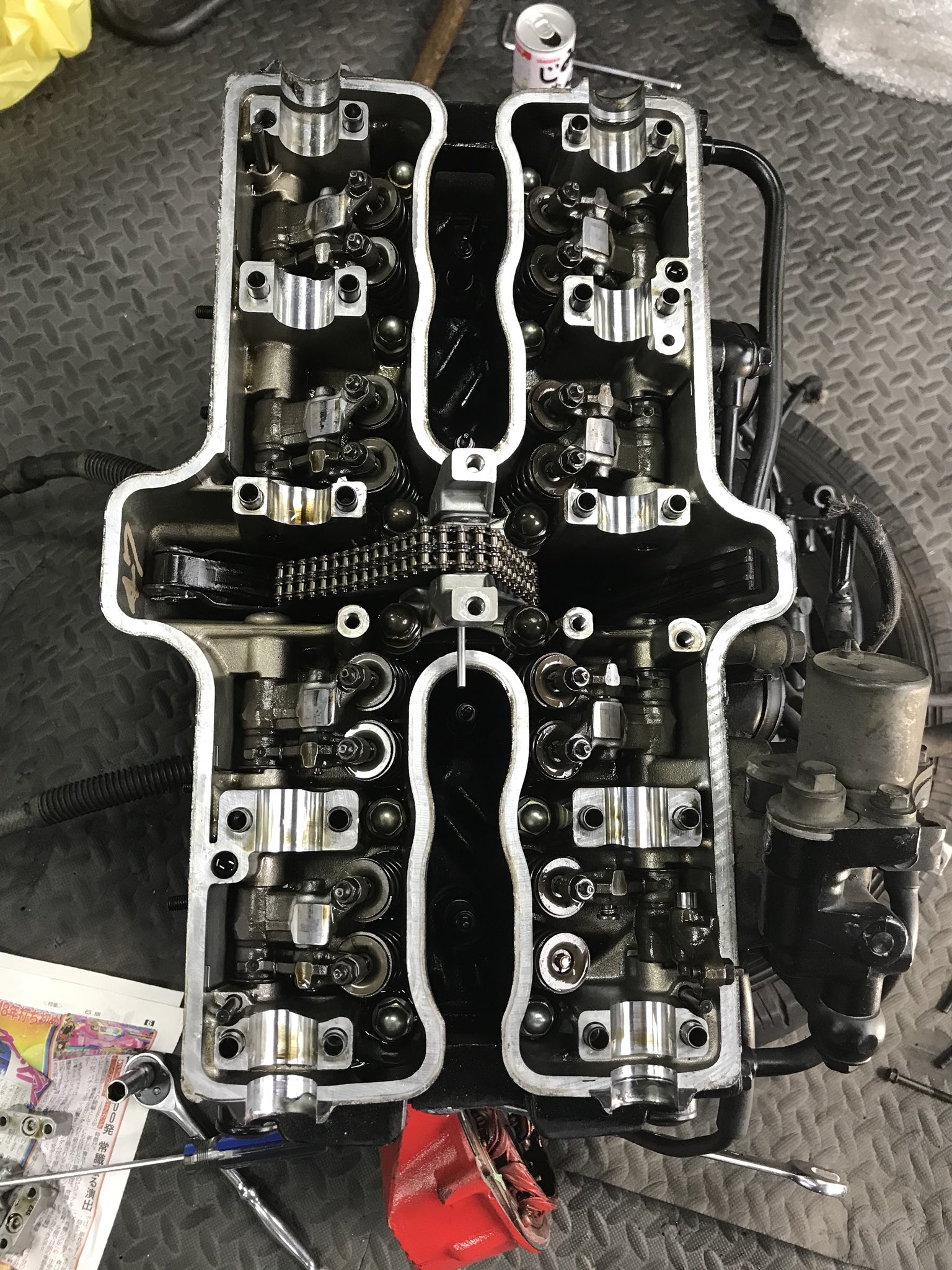 CBR400F エンジン 実働降ろし ロッカーアーム連結レブカット済み