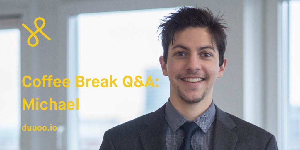 duuooio's tweet photo. It's everyone's favorite New Yorker, Michael, People Management Consultant here at Duuoo! Want to get to know Michael a little better? Check out this month's edition of Coffee Break Q&amp;A ☕️ 🙌🏼🗽 #knowyourteam https://t.co/9pBbrojdy4 https://t.co/nt36bUqMh9
