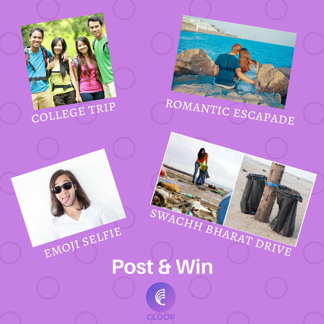 Cloopapp's tweet image. Win Flipkart, BookMyShow, Amazon &amp;amp; Yatra vouchers. Just click on bit.do/CloopContests &amp;amp; post pics in these events under Food, Fashion, Travel, Masti &amp;amp; Activism. Don&apos;t miss the chance. #CloopCarnival #CloopContests #Contest