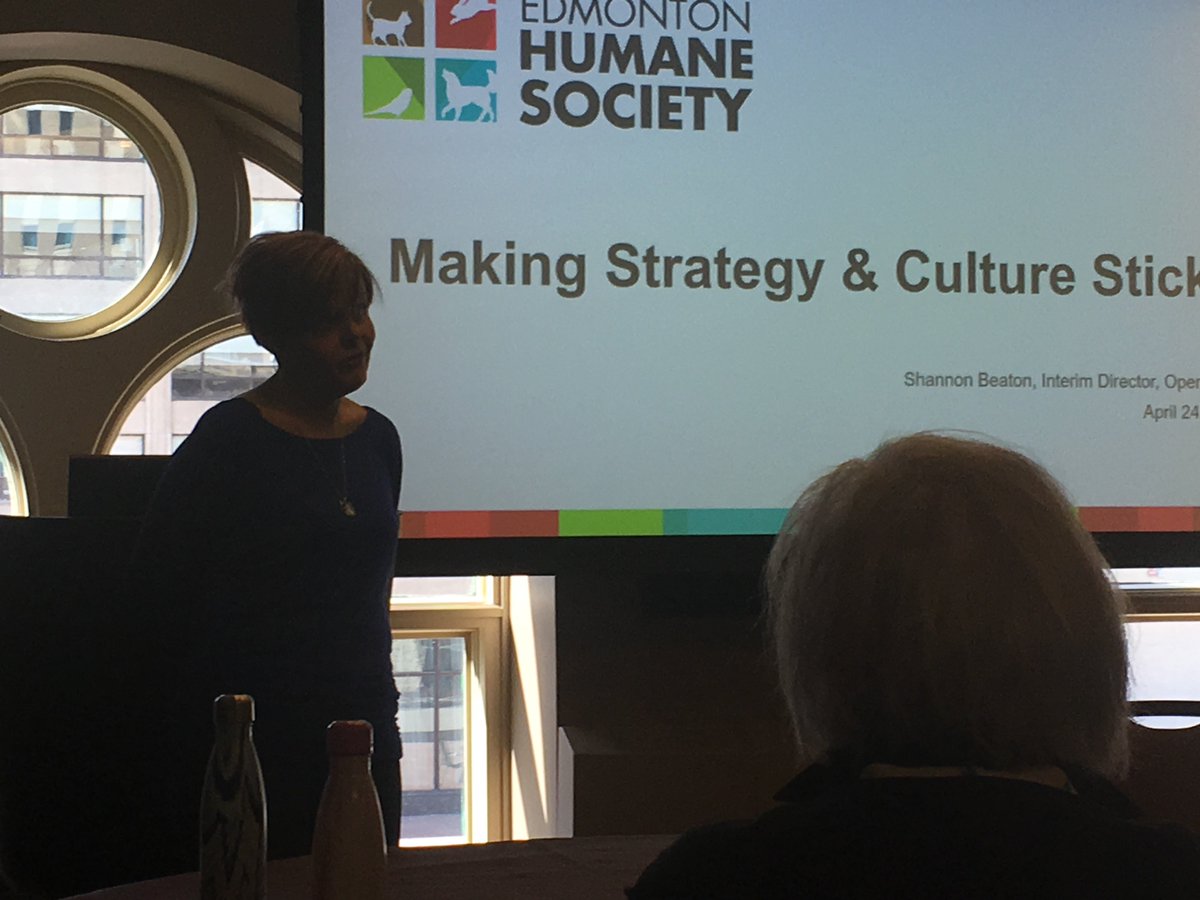 KateatHome's tweet photo. Shannon Beaton:   Culture... Unless you set it, it'll just be what it is.  
  #NAWC2018 #DeepDive @CFHS  #HumaneCanada @EdmontonHumane https://t.co/E5yPEx1Krp