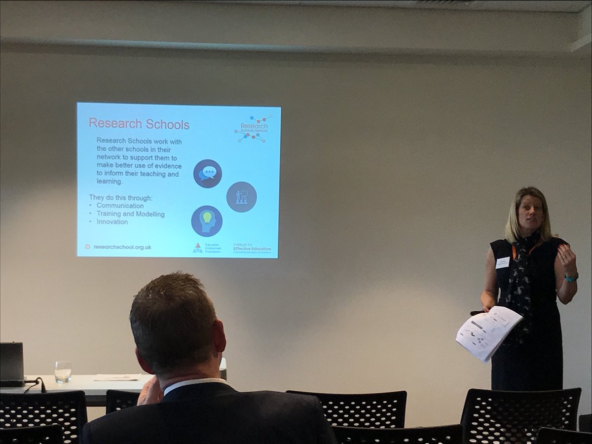 RD_EastMidlands's tweet photo. Great to hear @rs_network emphasising that Research Schools focus on supporting better use of evidence to inform teaching and learning through #communication #training and modelling and #innovation #EMHCONF18 https://t.co/wGOA9eOjJm