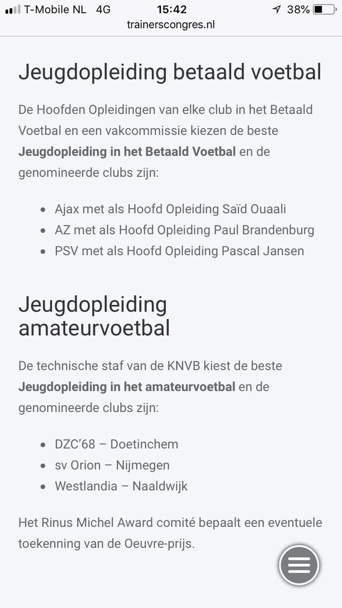 Westlandia's tweet photo. Westlandia jeugdopleiding genomineerd voor de Rinus Michels Award voor de beste jeugdopleiding!! https://t.co/6mzKjfkaSp