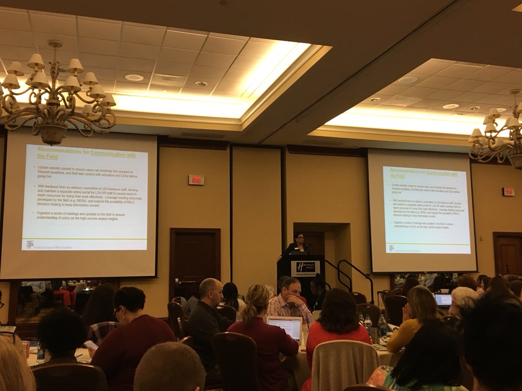 JStephenMartin's tweet photo. Dr. Maria Pitre-Martin, DPI Deputy State Superintendent, shares information on the recent licensure audit and upcoming changes to streamline and improve the licensure process. #SpringPANC2018 https://t.co/NdzxB8NAlu