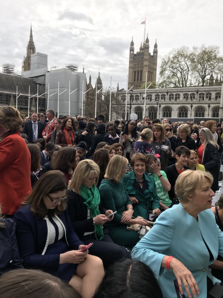 BishGloucester's tweet photo. Quite emotional being at unveiling of Millicent Fawcett statue in Parliament Square. The first woman represented here among so many men. Hopefully not the last. Statues say something about our story.... @UKHouseofLords  @c_of_e @GlosDioc https://t.co/ExXDKL6o84