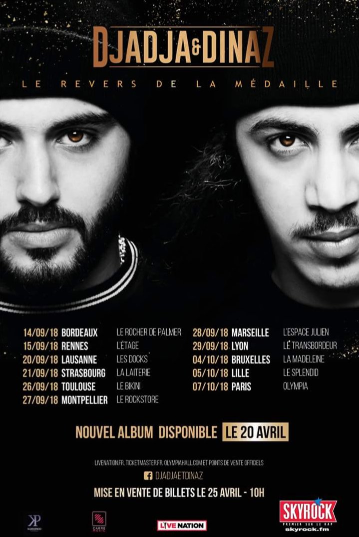 Charlen15424639's tweet photo. Djadja et dinaz en tournée ! Les places seront disponible le 25 avril a 10h00 🎤🎶 https://t.co/3Ea9MfaoS1