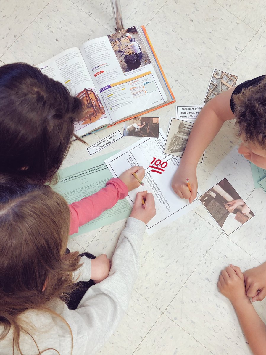 MissWalker600's tweet photo. Colonial trades collaboration. Making inferences using written & visual clues while working together to discover the answer. @MrsSterner5226 #handsonlearning #collaboration #middlecolonies #walker5114 #TOIS #fifthgrade #teamwork #History https://t.co/YRPrJcjmLE