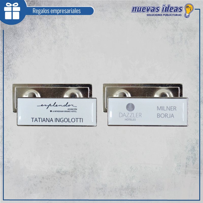 NuevasIdeasPy's tweet photo. Para mantener al personal identificado. Pin metálico.
Trabajo realizado para: @EsplendorH Asunción a Wyndham Grand
Hace tus pedidos al 📞 (0984) 390 490 - (021) 498236 (RA)! https://t.co/XJpSoP6oeG
