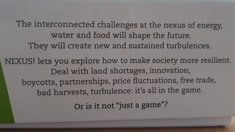 powerh2020's tweet image. #Nexus - The Board Game. I had no idea such a thing existed. #NexusApproach #water #energy #food buff.ly/2KbsPpG RT @KrissyShef
