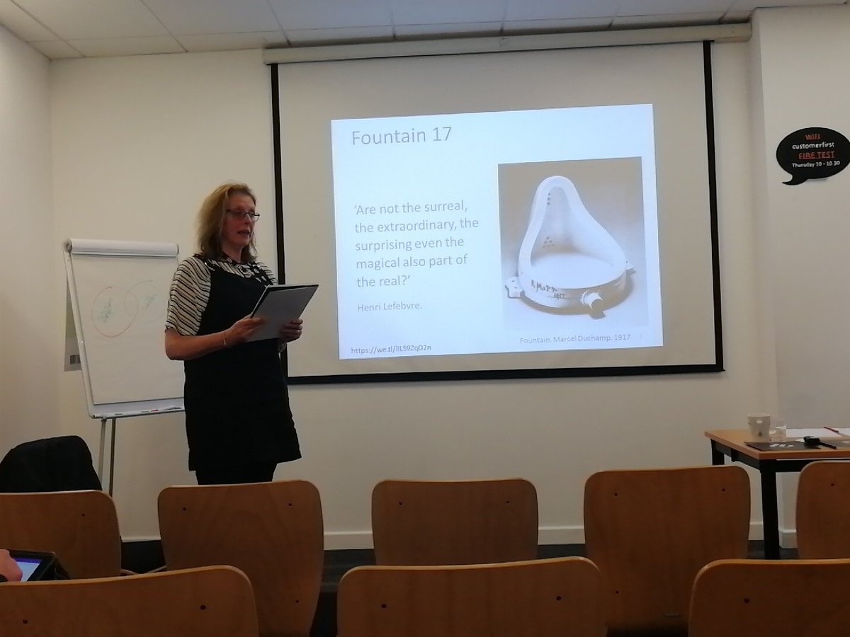 ScholarshipHCUK's tweet photo. Excellent presentation from @hullcollegegrp tutor Jill Howitt talking about an incredible project involving staff, students and employers on a collaborative art project @fountain2017 #collegehe #ScholarshipFramework https://t.co/lC6f9myQbj