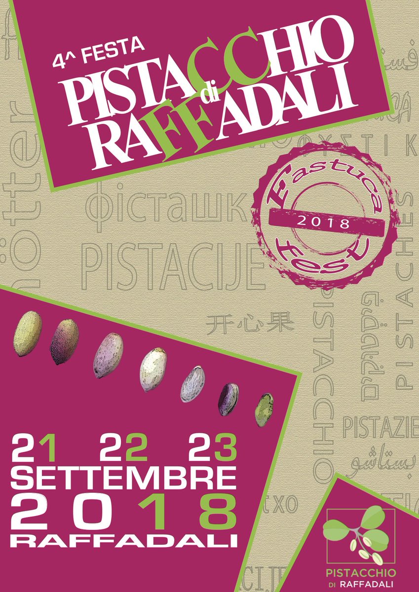prendete nota: #fastucafest #pistacchiodiraffadali #settembre #2018
