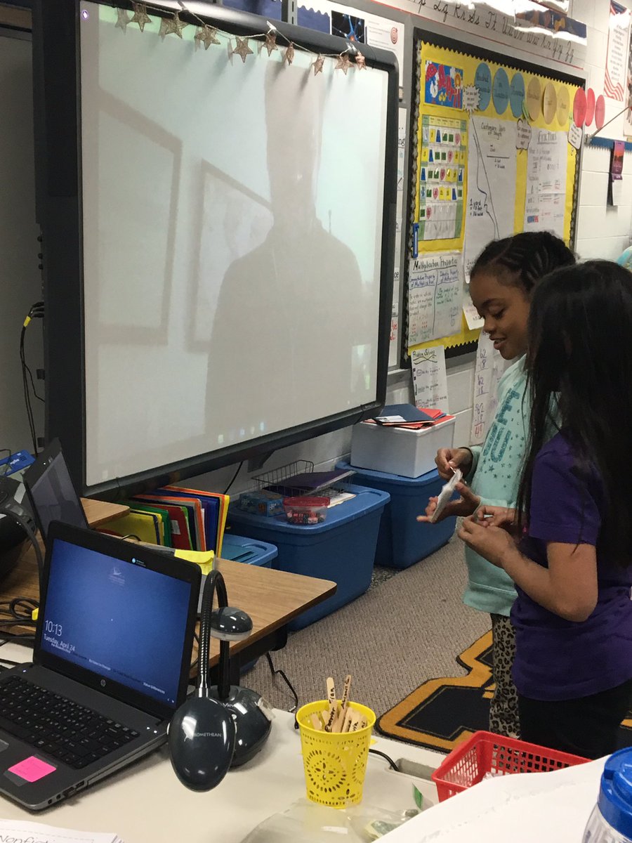 Landstown_ES's tweet image. Third grade students in Mrs. Haberdash's class with Mrs. Cabotaje are presenting via Skype how to help the farmers with insects in Haiti through New Earth Farms in Pungo. They have created protypes to demonstrate for possible final products. #wearevbschools #vbits