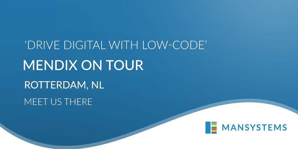 CLEVR_Solutions's tweet photo. Mendix on Tour op dinsdag 29 mei wil je niet missen!
Als ervaren Mendix Partner is #Mansystems spreker tijdens #MendixonTour. Experts René & Marco bespreken hoe je je bestaande of nieuwe team succesvol maakt met het #Mendix Platform. Schrijf je nu in:
https://t.co/vFLqxs3Haq https://t.co/Bp8Lf0KrwZ