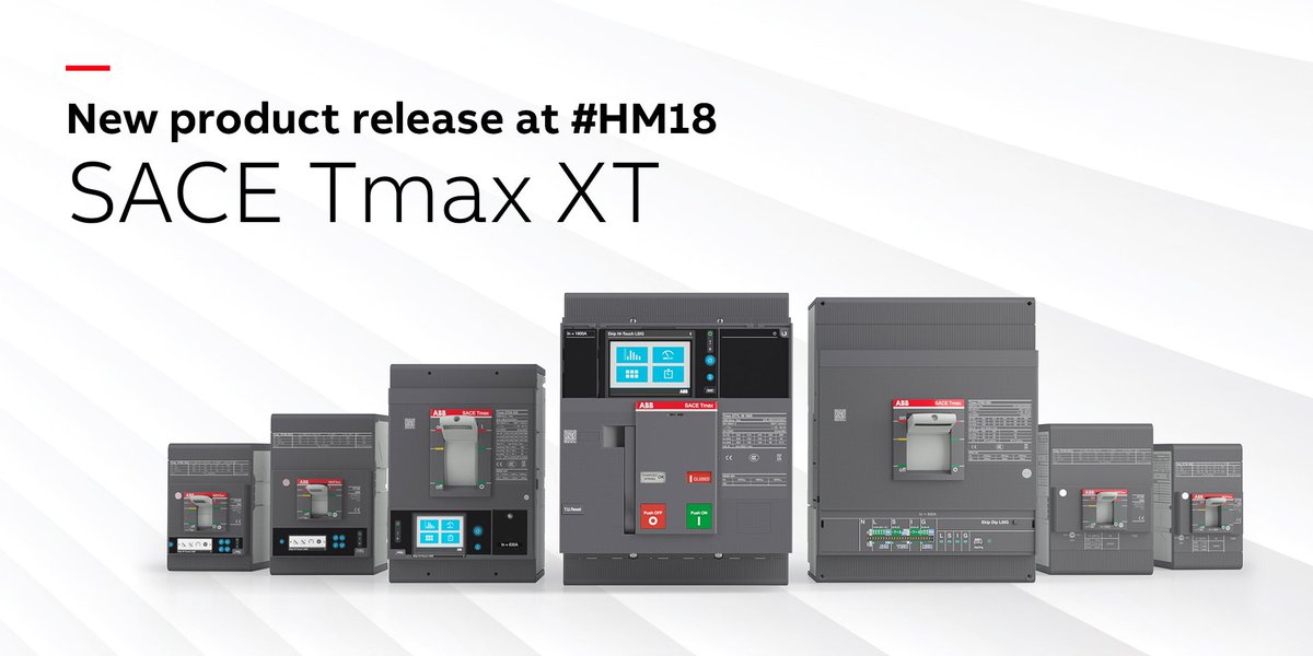 ABBelec's tweet image. Also announced @hannover_messe, ABB has extended its range of MCCBs with the new SACE Tmax XT, offering higher performance, protection, metering and connectivity features ow.ly/URnE30jEsHs #ABBelectrification #HM18 @ABBGroupNews