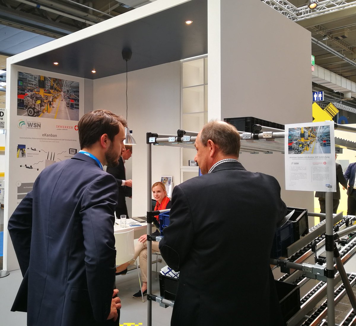 inwerken's tweet photo. Great discussions about #eKanban with #LoRa and #SAP on the second day of the #HM18 #cemat18 https://t.co/nvciyBeql2