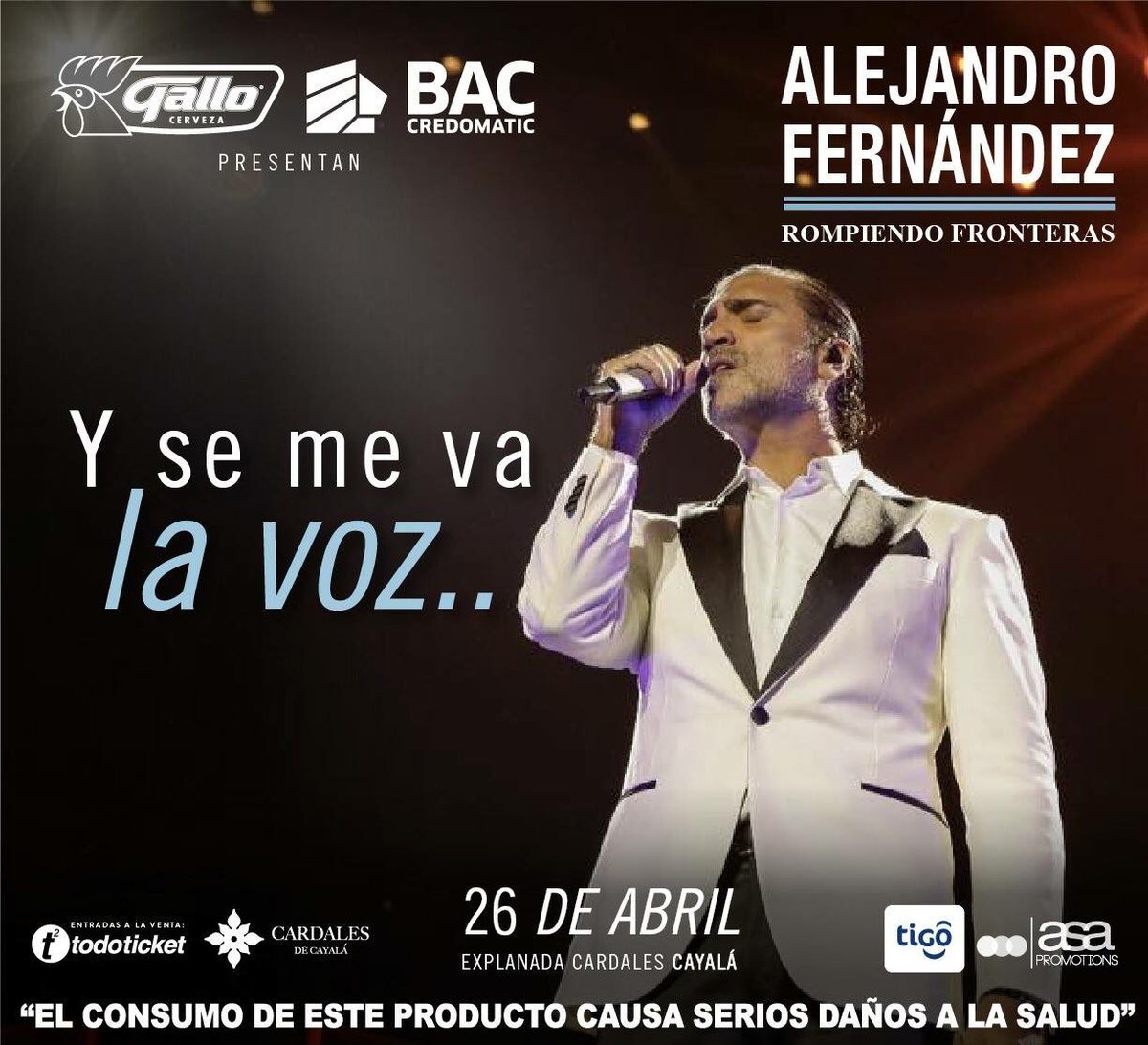 PremiumEventsGt's tweet photo. Si llegamos a los 50 RT regalamos un paseo doble para #AlejandroFernandez este jueves 26 en #PaseoCayalá lo sorteamos entre los que dieron RT. https://t.co/8MuEieabKV