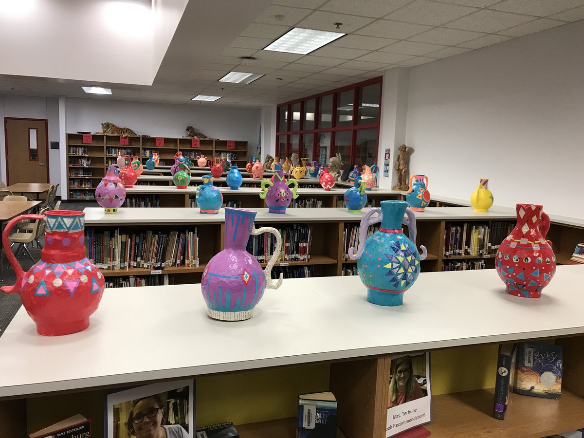 The art students at KJH have created a dazzling display. Kudos to our art teachers Mrs Goins and Mrs Chesnut #kjhpride