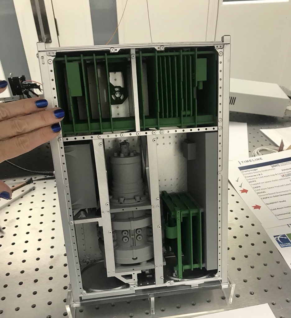 ...Quantum technologies bring huge potential to bravely go ...
.... this super clever box is the prototype of a “gravity sensing satellite” which will allow us to see under the earths surface, predicting earthquakes and discovering precious metals 🌎🛰💍...
