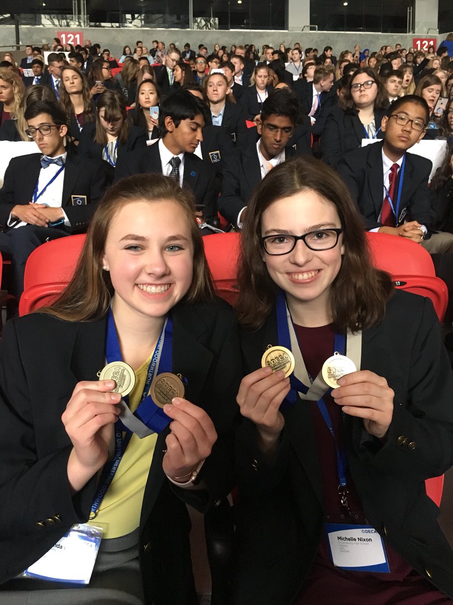 BHSDecaDepot's tweet photo. Congrats to Michelle Nixon and Maranda Peak for making finals in their advertising campaign event! #DECAICDC2018 https://t.co/yckZ66pvkZ