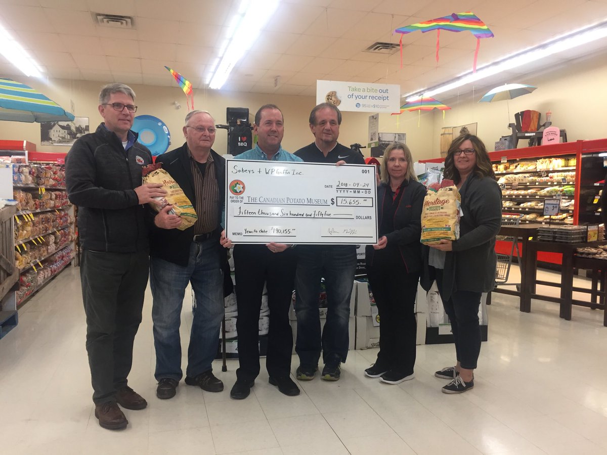 Congrats to contest winners, WP Griffin, Sobeys &amp; Canadian Potato Museum another successful promotion this year. Since beginning promo 6 yrs ago over 760,000 10lb bags of potatoes sold raising over $190,000 for the Museum.  PEI Potatoes proud participant.