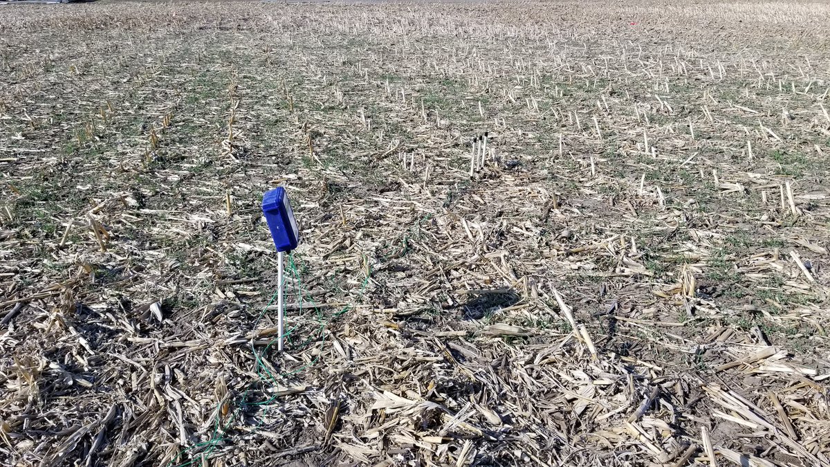 CropsANdWater's tweet image. First water sensor install of the season, comparing water use in rye cover vs no cover for #SMFD #NebExt @NESoybeanBoard