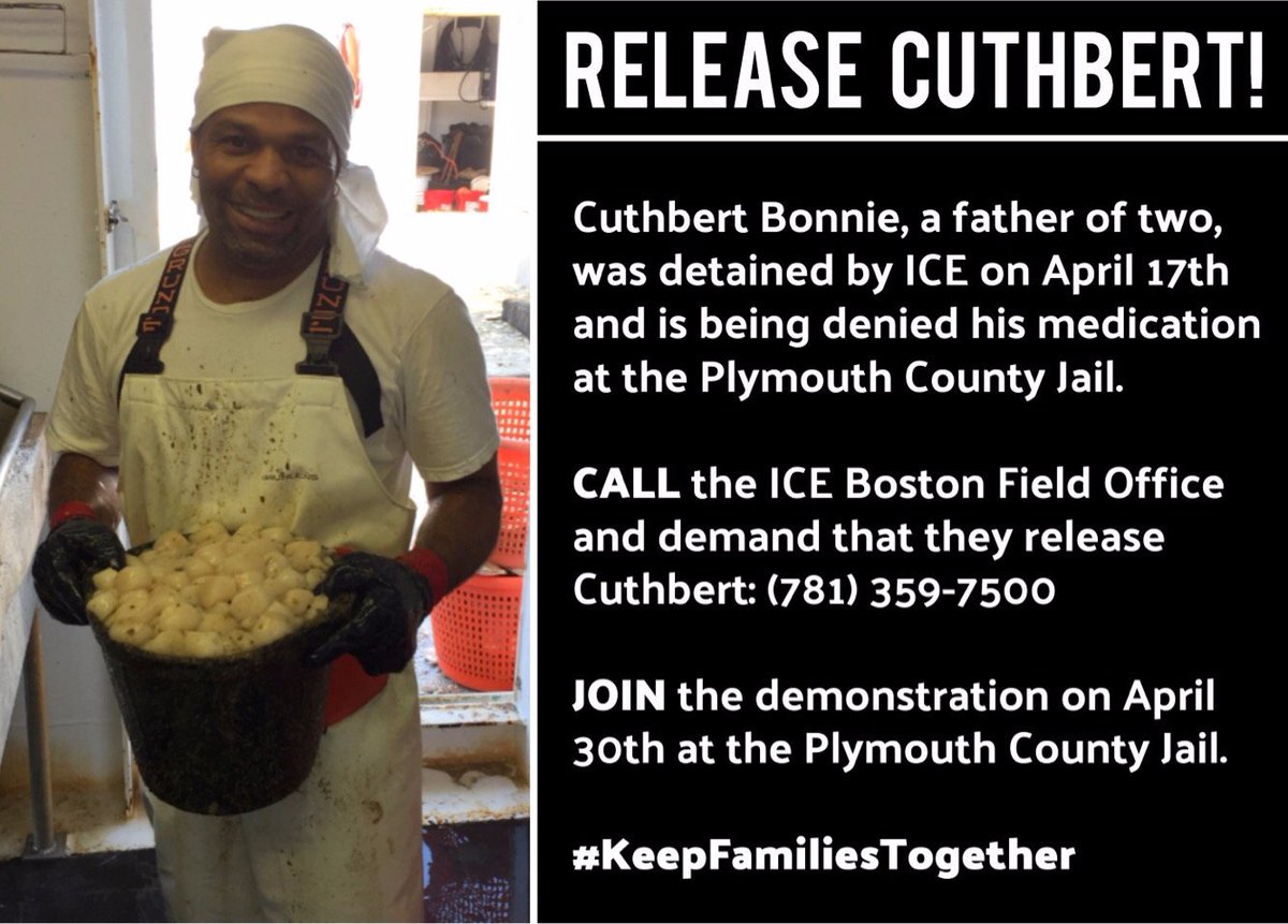 amornetwork's tweet photo. URGENT ACTION! Demand that ICE release Cuthbert Bonnie. JOIN US in calling for Cuthbert's release! Follow and share our action guide: https://t.co/Ce5Xbbj1pW https://t.co/AevinERnAJ