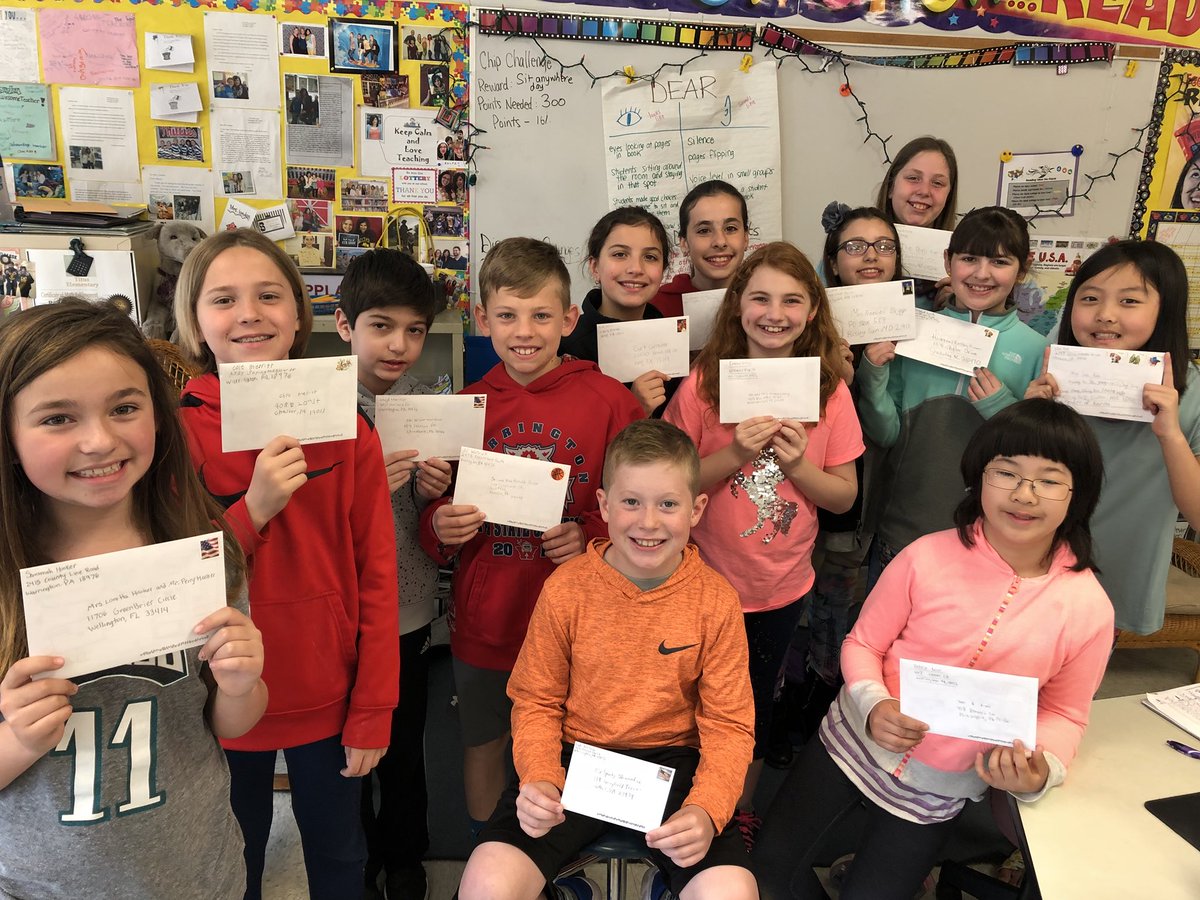 4th graders celebrated National Letter Writing Month with cards to distant relatives/friends. #TitusPride #SouthSide