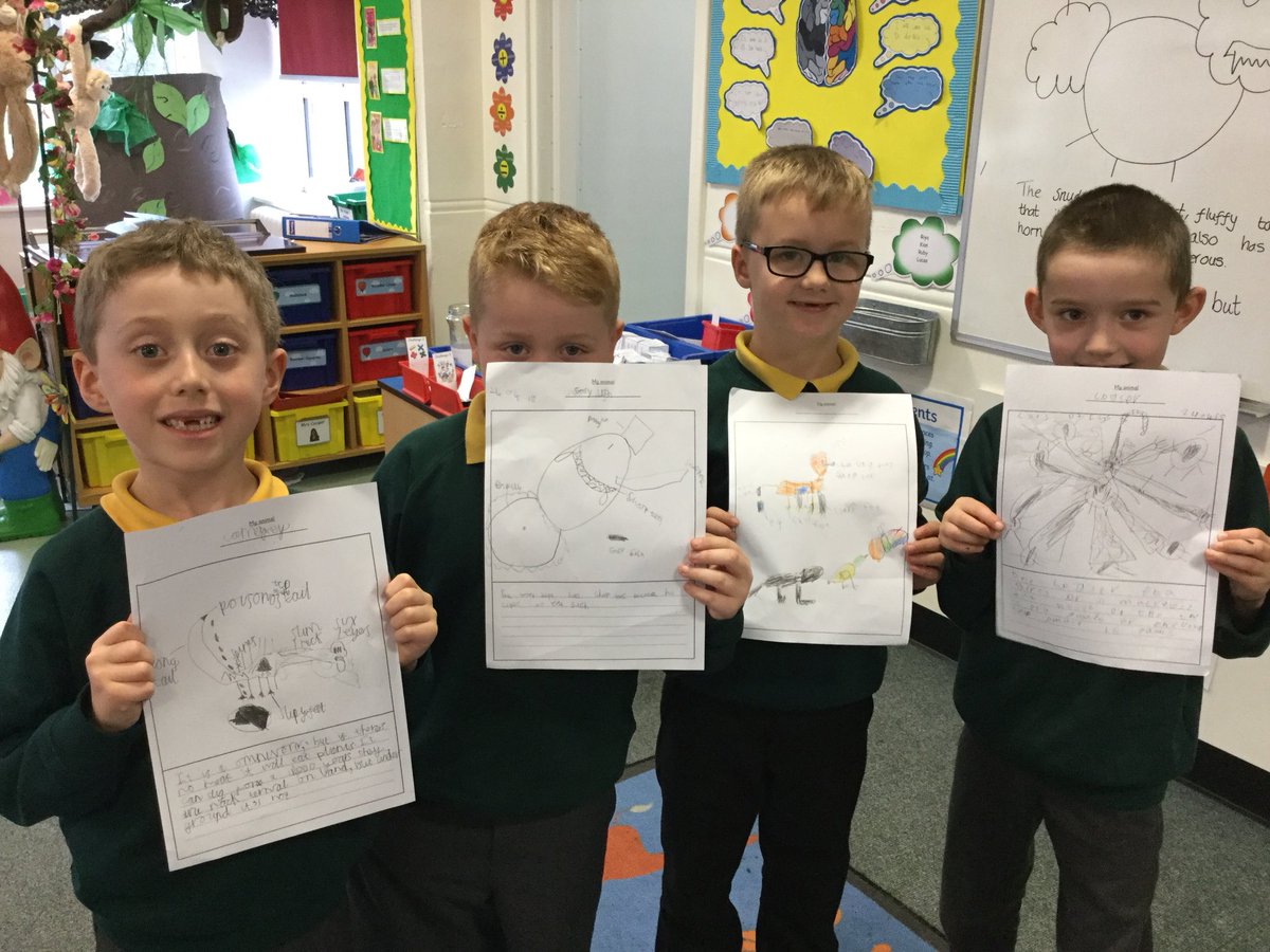 firsprimarysale's tweet photo. #Yr2KHCN Could you invent an animal? Year 2 can and even used adjectives to describe their features! #garyfish #giraffid #uniphant https://t.co/Z1Ggb9SvBY