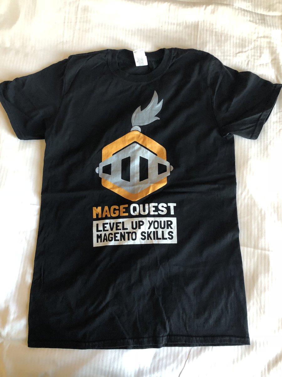 Want to find out more about Mage Quest or provide feedback and help us shape our offering for nurturing the next generation of #Magento developers? Come find <a href="/JohnHughes1984/">John Hughes</a> at #MagentoImagine - you can’t miss him in this shirt 😍 - or tweet us your questions / thoughts 👍